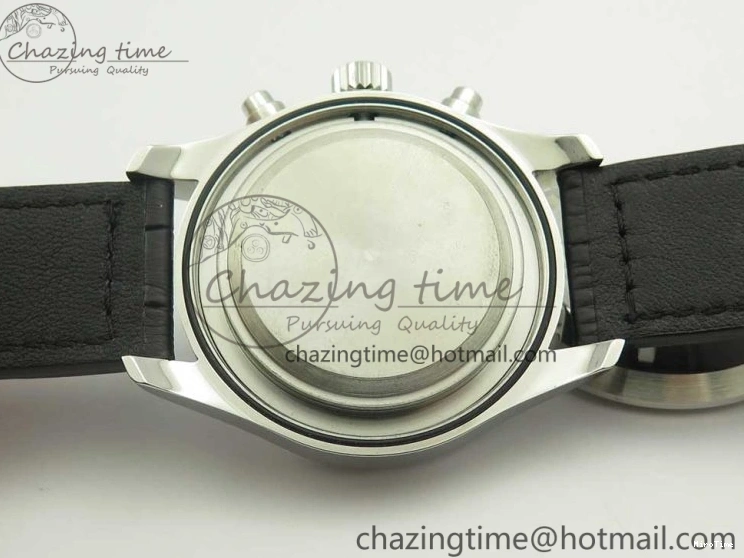 MIROTIME 0126 Pilot Chrono 377725 SS ZF 1:1 Best Edition White Dial on Black Leather Strap A Soft 7183